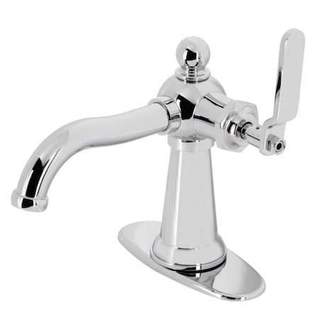 Kingston Brass KSD3541KL Single-Handle Bathroom Faucet with Push Pop-Up, Polished Chrome KSD3541KL